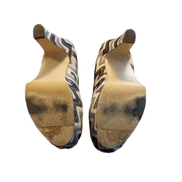 Madden Girl Gray Zig Zag Pattern Heels Size 7.5 - Picture 5 of 5